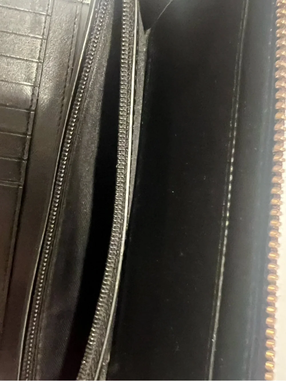 Authentic Coach Slim Zip Around Wallet in Signature Coated Canvas – Brown/Black - Picture 8 of 10